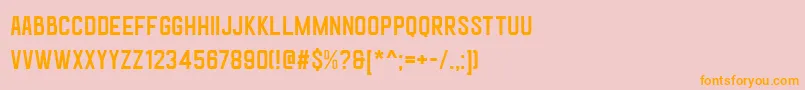 GoldanaBaseFreePersonalUse Font – Orange Fonts on Pink Background