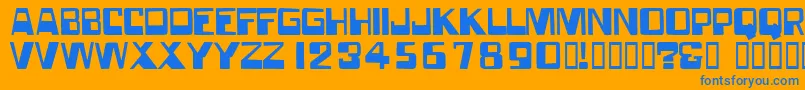 Forgottenworld Font – Blue Fonts on Orange Background