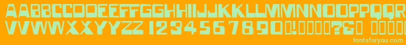Forgottenworld Font – Green Fonts on Orange Background