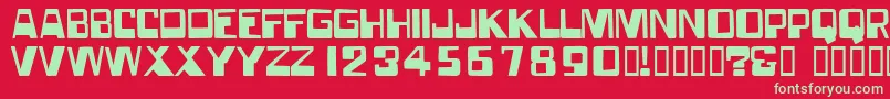 Forgottenworld Font – Green Fonts on Red Background