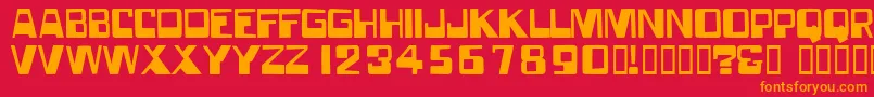 Forgottenworld Font – Orange Fonts on Red Background