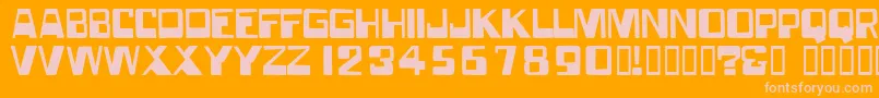 Forgottenworld Font – Pink Fonts on Orange Background