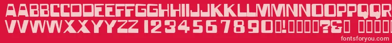 Forgottenworld Font – Pink Fonts on Red Background