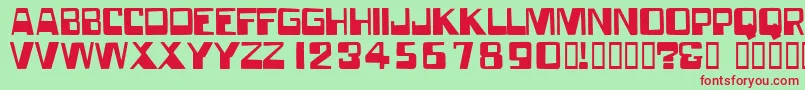 Forgottenworld Font – Red Fonts on Green Background