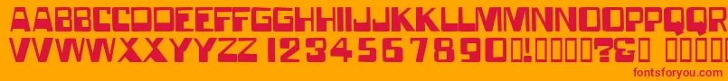 フォントForgottenworld – オレンジの背景に赤い文字