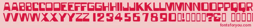 フォントForgottenworld – ピンクの背景に赤い文字