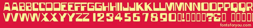 Forgottenworld Font – Yellow Fonts on Red Background