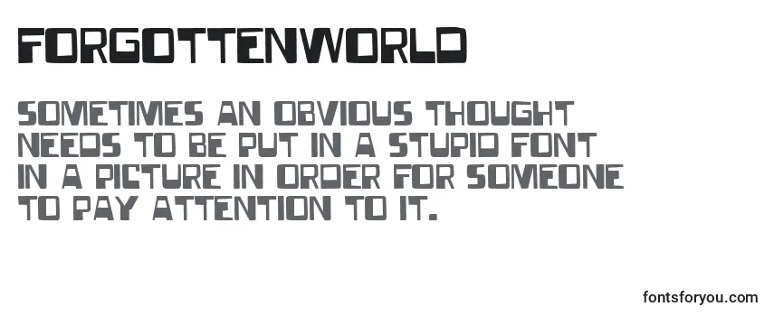 Обзор шрифта Forgottenworld
