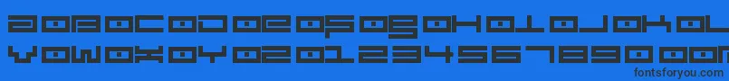 フォントSpv3.5 – 黒い文字の青い背景