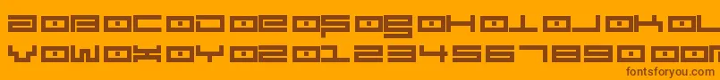 Spv3.5-fontti – ruskeat fontit oranssilla taustalla
