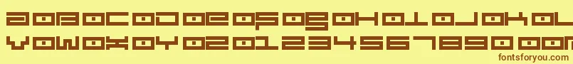 Spv3.5-Schriftart – Braune Schriften auf gelbem Hintergrund