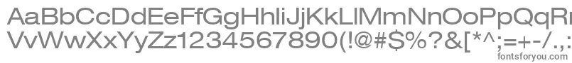 フォントHeaveneticaextd5Sh – 白い背景に灰色の文字