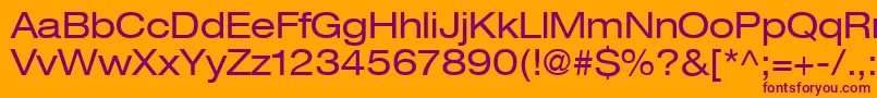 Heaveneticaextd5Sh Font – Purple Fonts on Orange Background