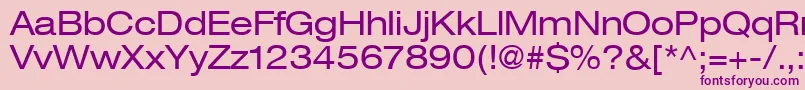 Heaveneticaextd5Sh Font – Purple Fonts on Pink Background