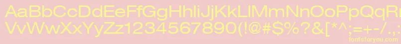 fuente Heaveneticaextd5Sh – Fuentes Amarillas Sobre Fondo Rosa