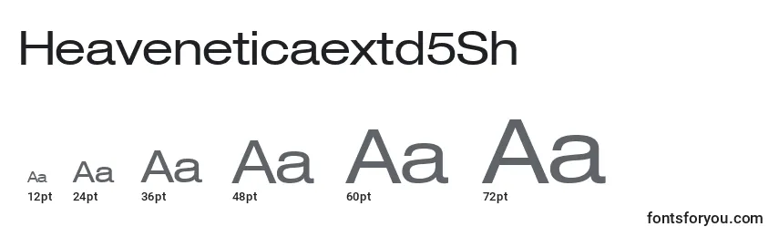 Размеры шрифта Heaveneticaextd5Sh