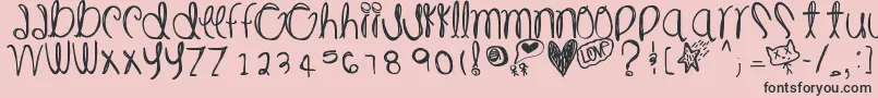 Milliondollars Font – Black Fonts on Pink Background