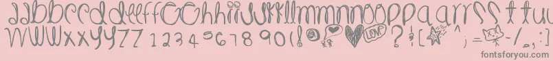 Milliondollars Font – Gray Fonts on Pink Background