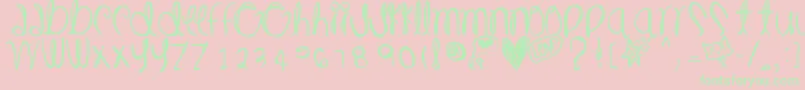 Milliondollars Font – Green Fonts on Pink Background