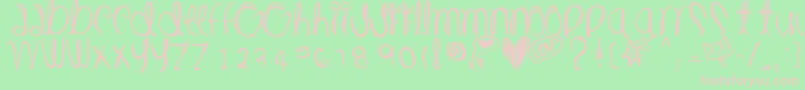 Milliondollars Font – Pink Fonts on Green Background