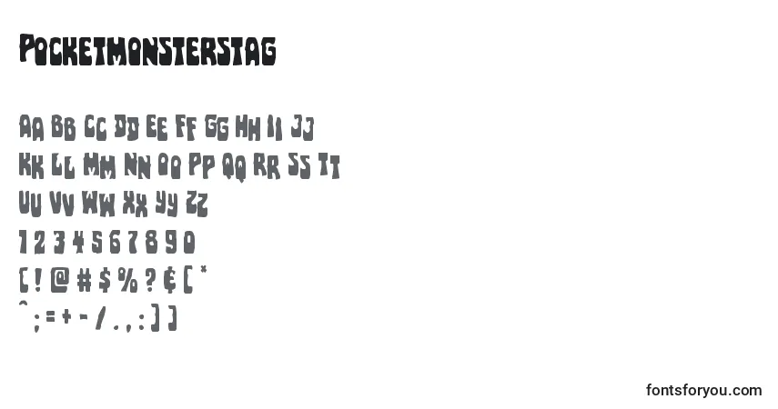 Pocketmonsterstag Font – alphabet, numbers, special characters