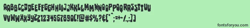 Pocketmonsterstag Font – Black Fonts on Green Background