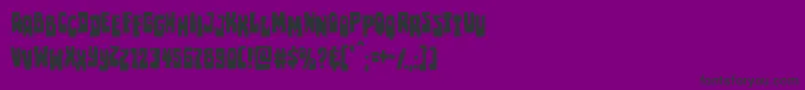 Pocketmonsterstag-fontti – mustat fontit violetilla taustalla