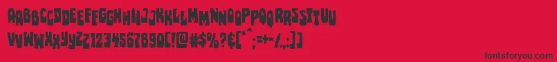 Police Pocketmonsterstag – polices noires sur fond rouge