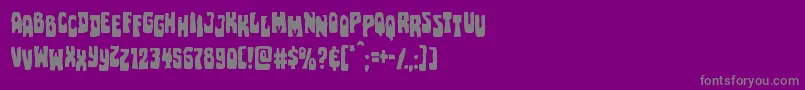 Pocketmonsterstag Font – Gray Fonts on Purple Background