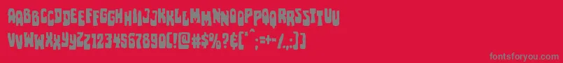 Pocketmonsterstag Font – Gray Fonts on Red Background