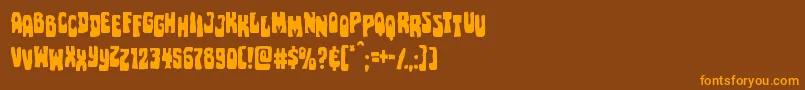 Pocketmonsterstag Font – Orange Fonts on Brown Background