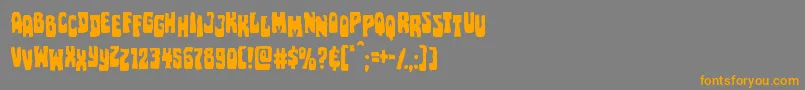 Pocketmonsterstag Font – Orange Fonts on Gray Background