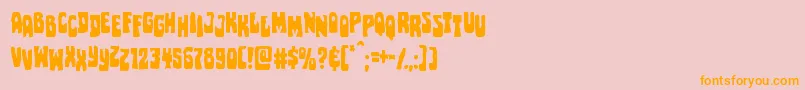 Pocketmonsterstag Font – Orange Fonts on Pink Background