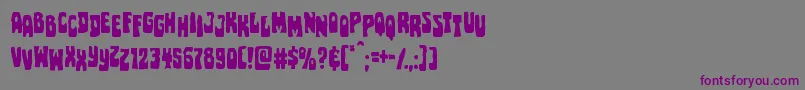 Pocketmonsterstag Font – Purple Fonts on Gray Background