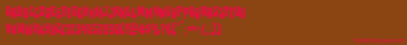 fuente Pocketmonsterstag – Fuentes Rojas Sobre Fondo Marrón