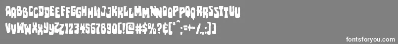 Pocketmonsterstag Font – White Fonts on Gray Background