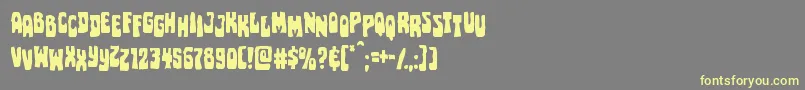 Pocketmonsterstag Font – Yellow Fonts on Gray Background