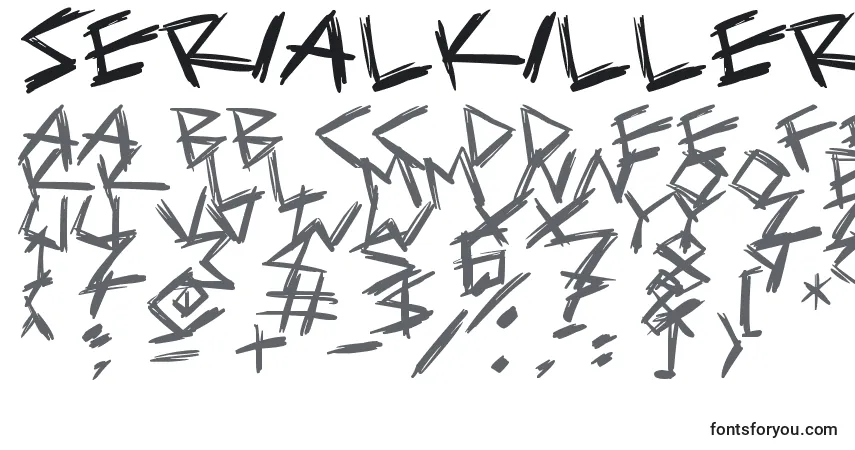 Czcionka SerialKillers – alfabet, cyfry, specjalne znaki