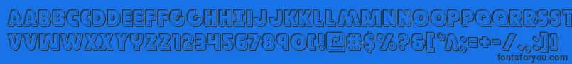 Governorengrave Font – Black Fonts on Blue Background