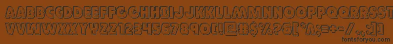 Governorengrave Font – Black Fonts on Brown Background