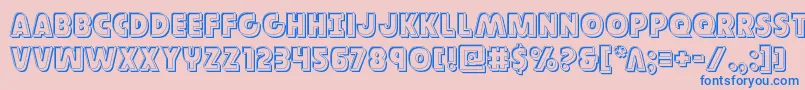 Governorengrave Font – Blue Fonts on Pink Background