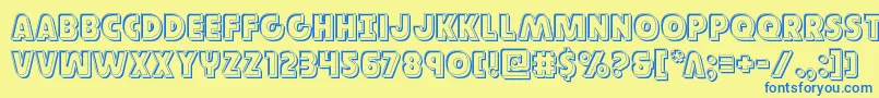 Governorengrave Font – Blue Fonts on Yellow Background