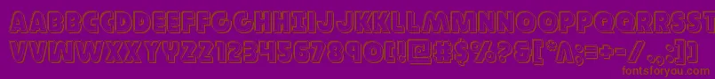フォントGovernorengrave – 紫色の背景に茶色のフォント