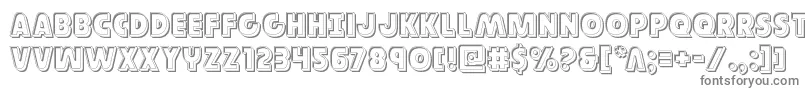 Governorengrave-fontti – harmaat kirjasimet valkoisella taustalla