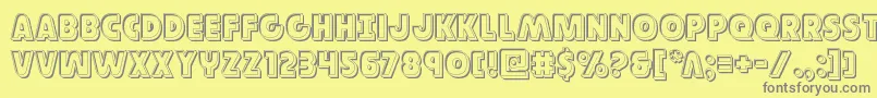 Governorengrave Font – Gray Fonts on Yellow Background
