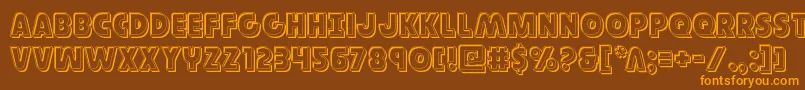 fuente Governorengrave – Fuentes Naranjas Sobre Fondo Marrón