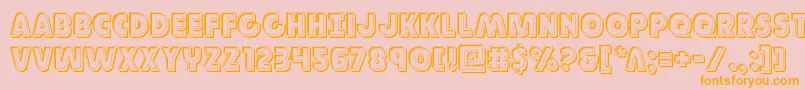 Governorengrave-fontti – oranssit fontit vaaleanpunaisella taustalla
