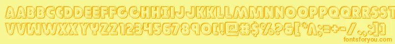 Governorengrave-fontti – oranssit fontit keltaisella taustalla