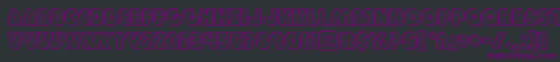 Шрифт Governorengrave – фиолетовые шрифты на чёрном фоне