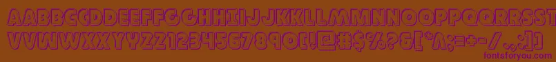 Governorengrave Font – Purple Fonts on Brown Background